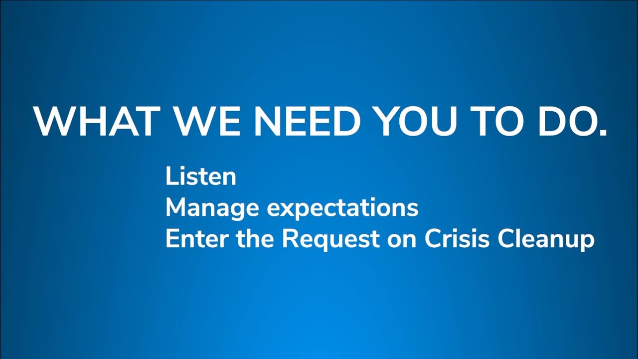 Crisis Cleanup Basic Phone Training