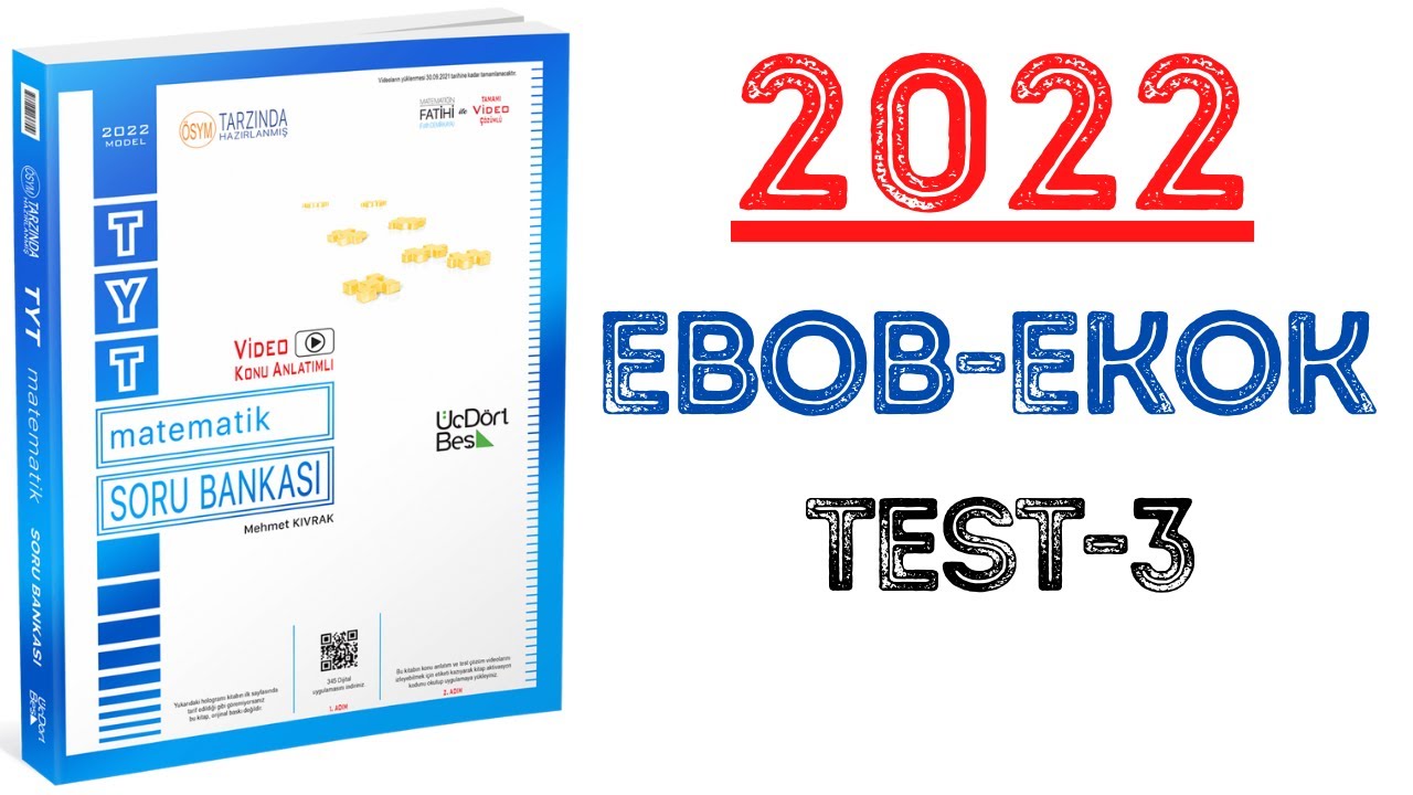 (2022)345 TYT MATEMATİK | EBOB-EKOK TEST-3 | #yks2022 #tyt2022 #2022tayfa #345