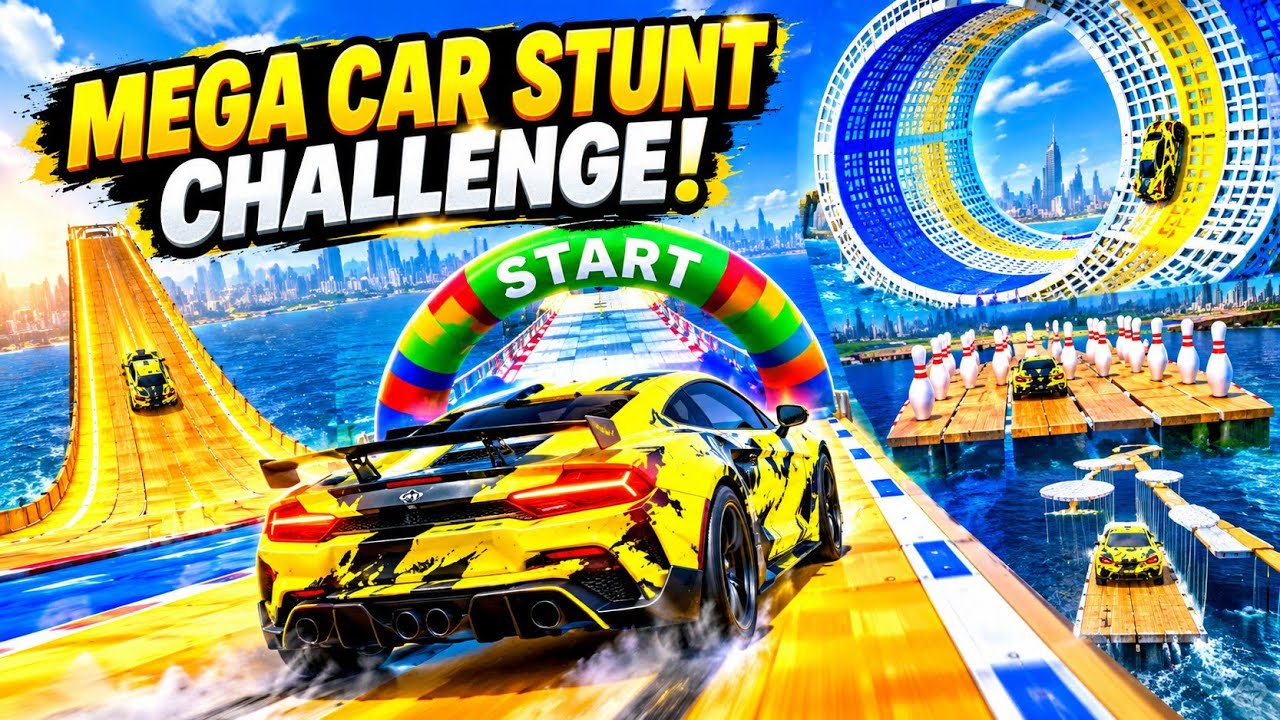 Impossible Car Stunts! Mega Ramp Racing Gameplay 🚗🔥