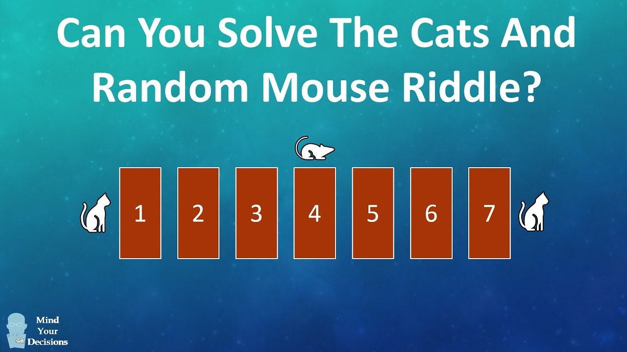 The Cats And Random Mouse Riddle. Tough Problem Solved With Markov Chains