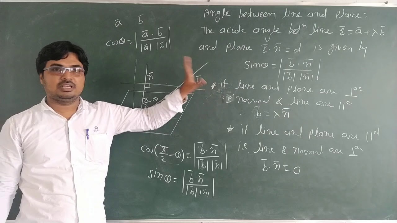 Lec31 Line and Plane : Angle Between a Line and a Plane : Exercise 6.4, ex.2