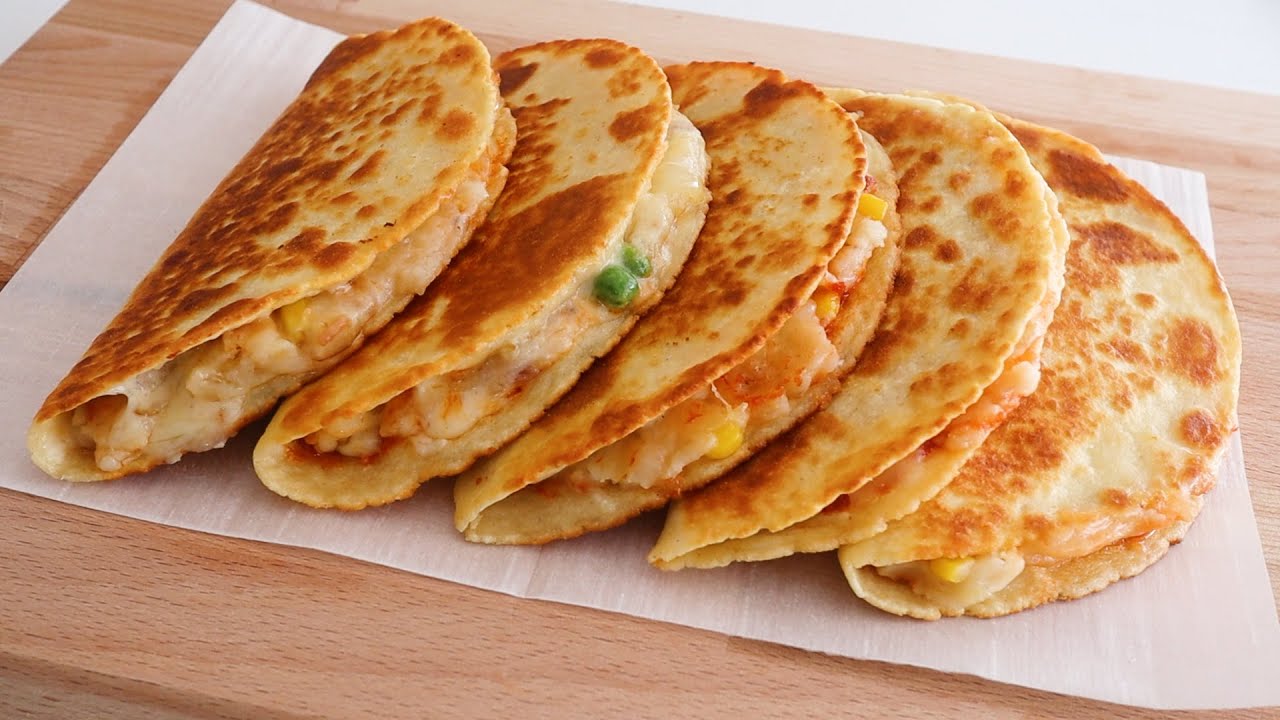 ВКУСНАЯ Кесадилья с хрустящим картофельным сыром！ Вы будете зависимы и не сможете перестать есть