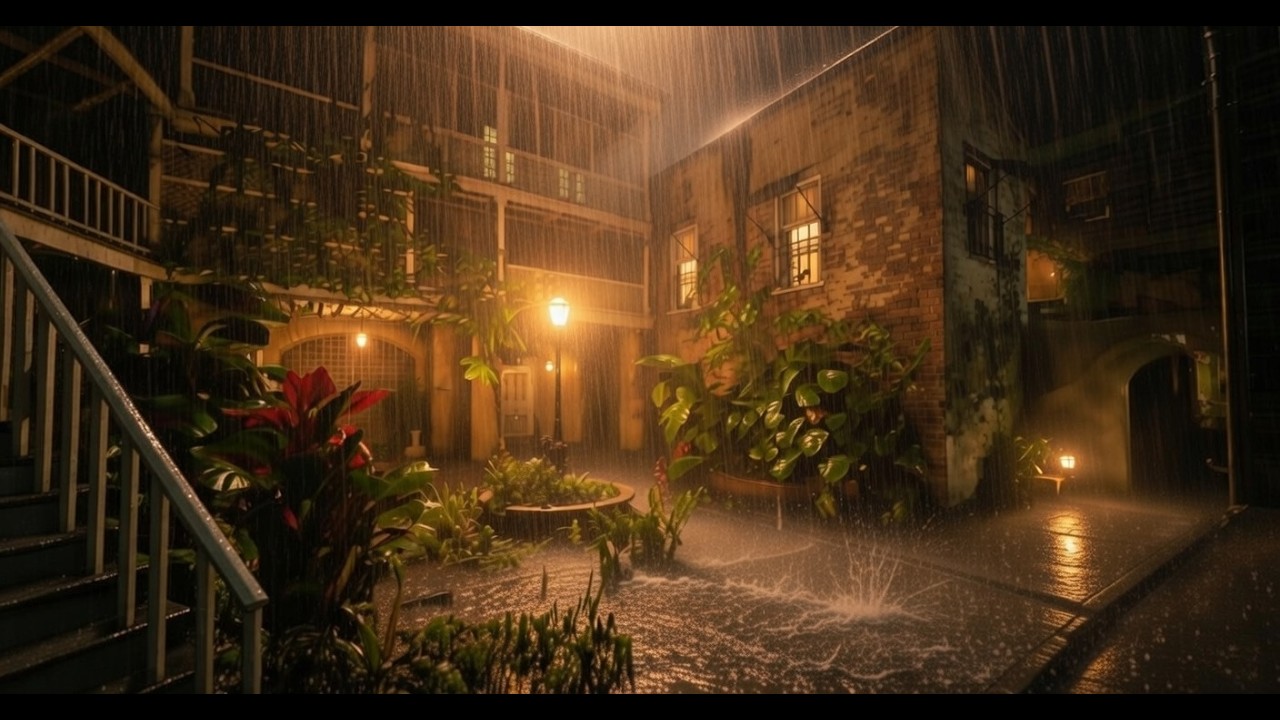 Heavy Rain ASMR | Calm Jazz Sounds for Relax #rainasmr #jazzambience #relaxingmusic