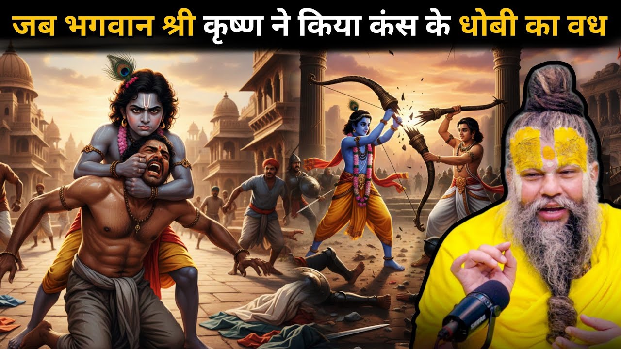 क्यों भगवान श्री कृष्ण ने मथुरा में घुसते ही किया कंस के धोबी का गला दबाकर वध 🤯 क़ुब्ज़ा का उद्धार