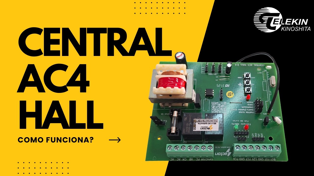 Funcionamento e configuração da central AC4 Hall Acton - Para Motores Deslizante Rossi