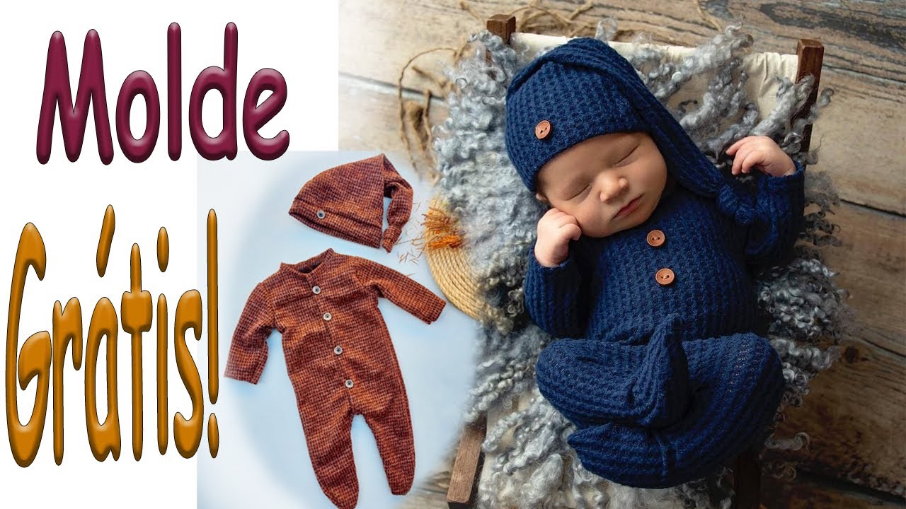 Como Fazer Macacao mijao com pezinho Para BEBÊ (Molde Grátis!)