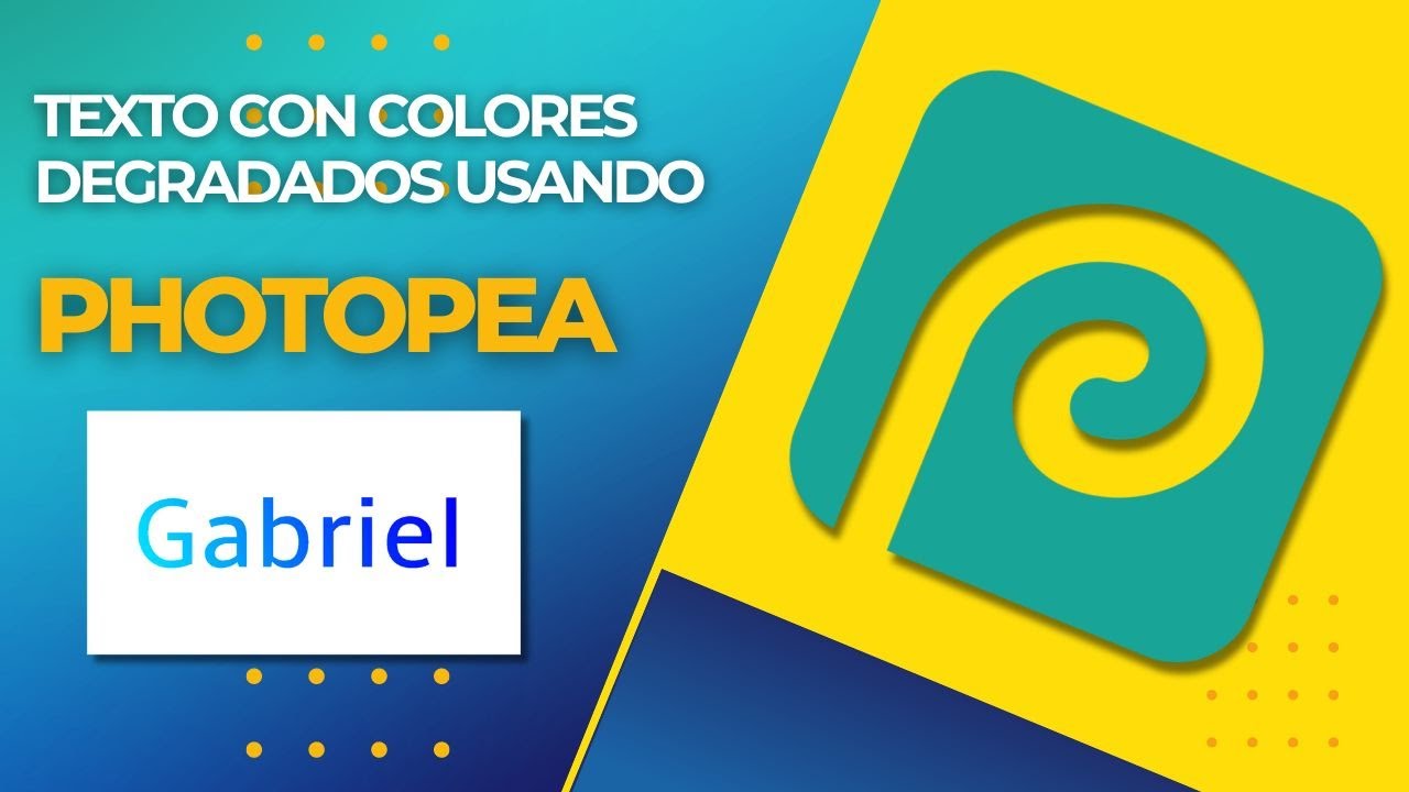 Texto con colores degradados usando Photopea