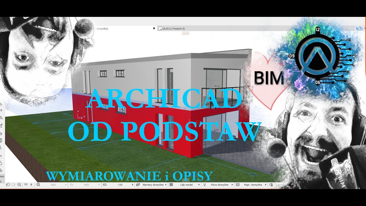 podstawy archicad  (9) wymiarowanie i etykiety na przekroju #archicadtriki #archicadporady 👊🏼