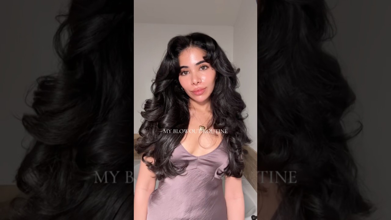 Bouncy Blowout Routine #dysonairwrap #blowout
