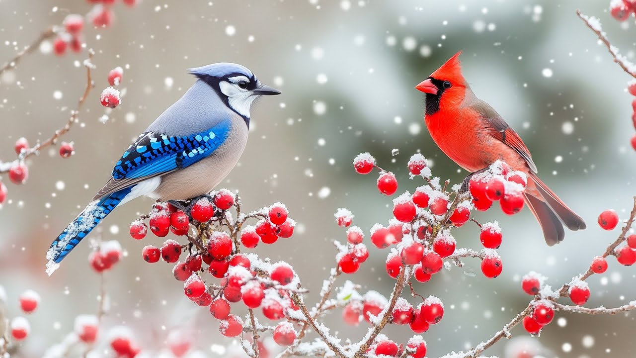 Winter Bird Songs & Gentle Piano 🎶 Calm Music for Deep Sleep and Emotional Healing