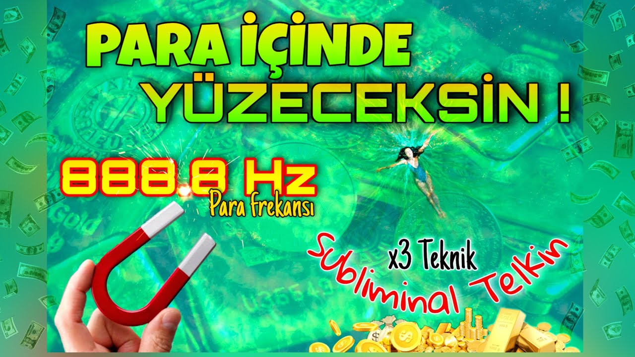 888 +432 Hz +3 TEKNİK EN G&Uuml;&Ccedil;L&Uuml; PARA SUBLİMİNALİ! Uykuda Bolluk Frekansıyla Zenginliği Beynine Kodla!
