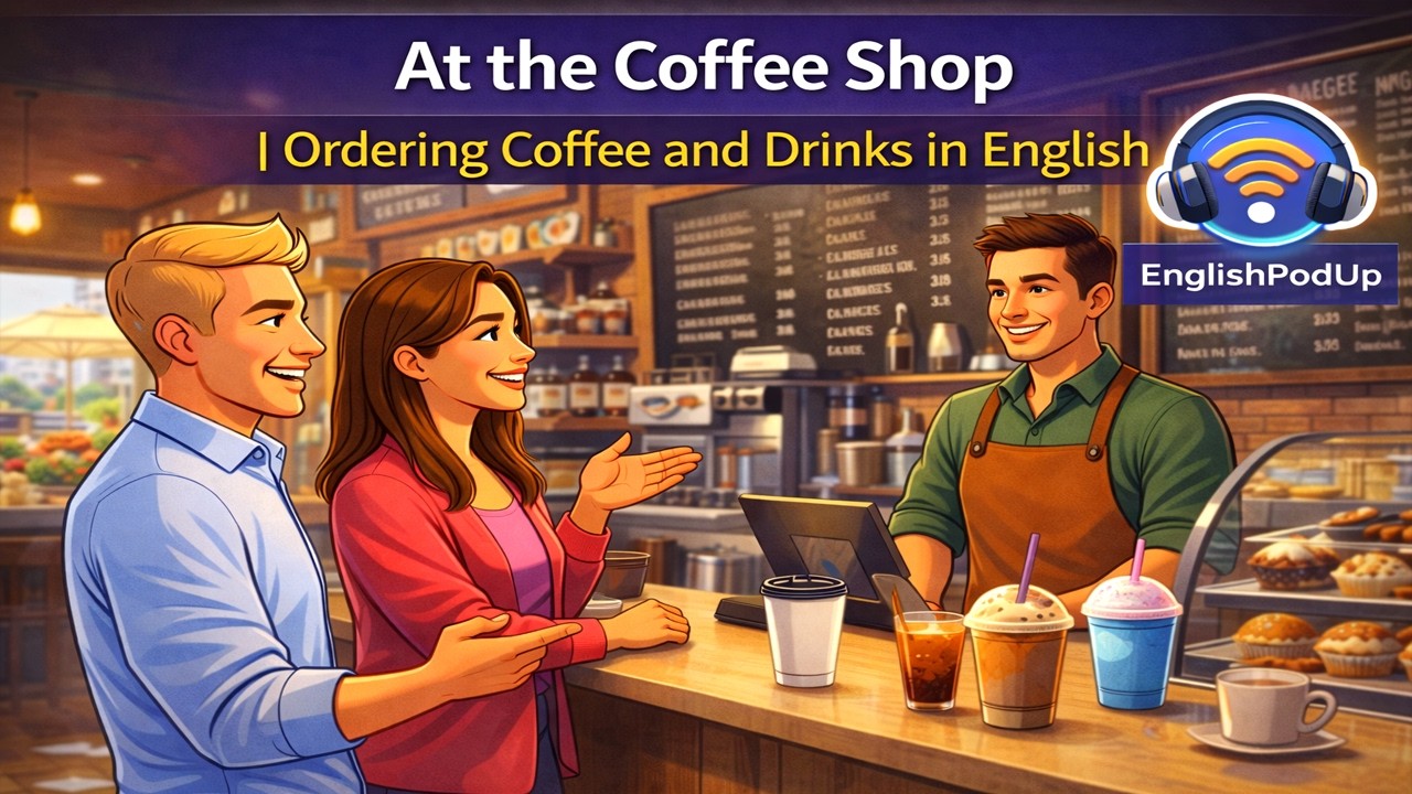 At the Coffee Shop | Ordering Coffee and Drinks in English