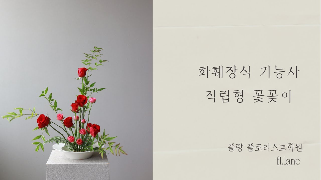 화훼장식 기능사 직립형 꽃꽂이_최신영상