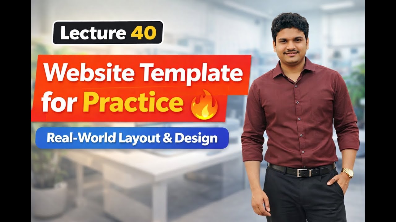 👉 Lecture 40 | Website Template for Practice 🔥 Real-World Layout & Design