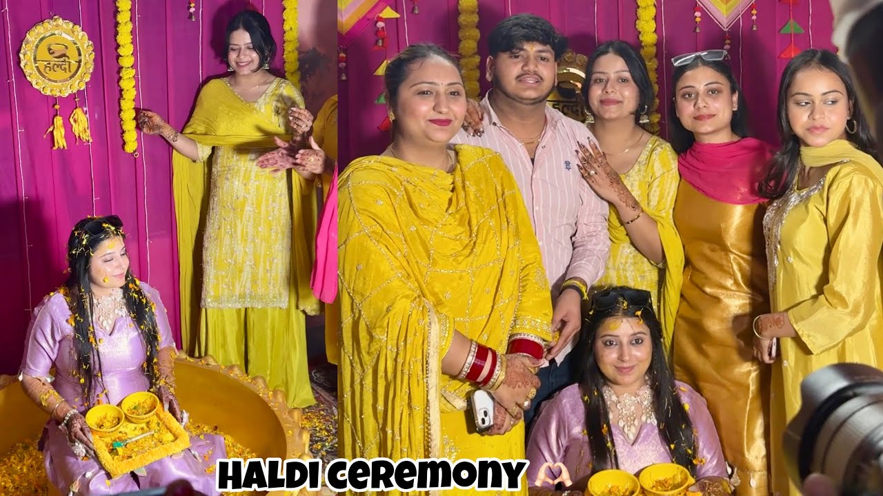 Haldi ceremony 🫶🏻function ( Punjab Vlog) behn ki shadi ❤️Nakul Suniara Vlog