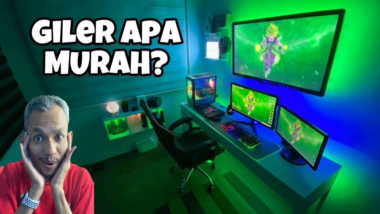 GAMING ROOM BAJET MURAH AESTHETIC (SMALL ROOM MAKEOVER MALAYSIA)
