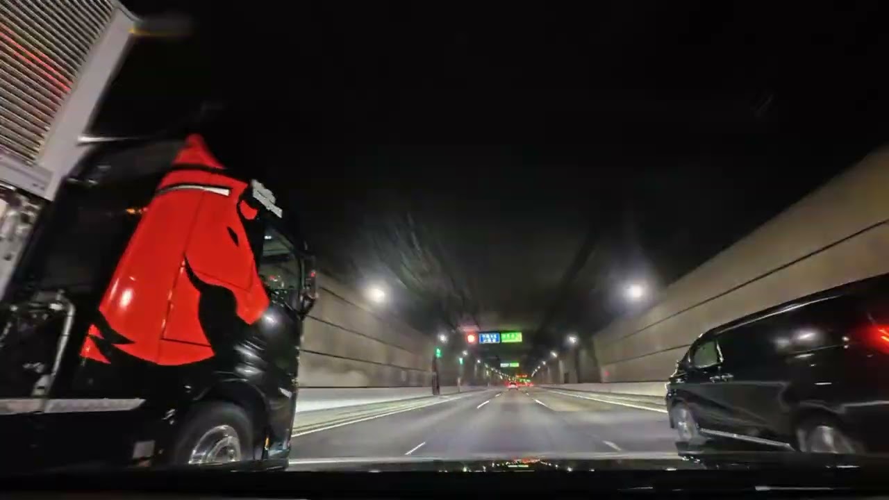 夜首都高 京橋 大黒PA 車載動画2倍速 nightdrive dashcam tokyo expway speedx2.0