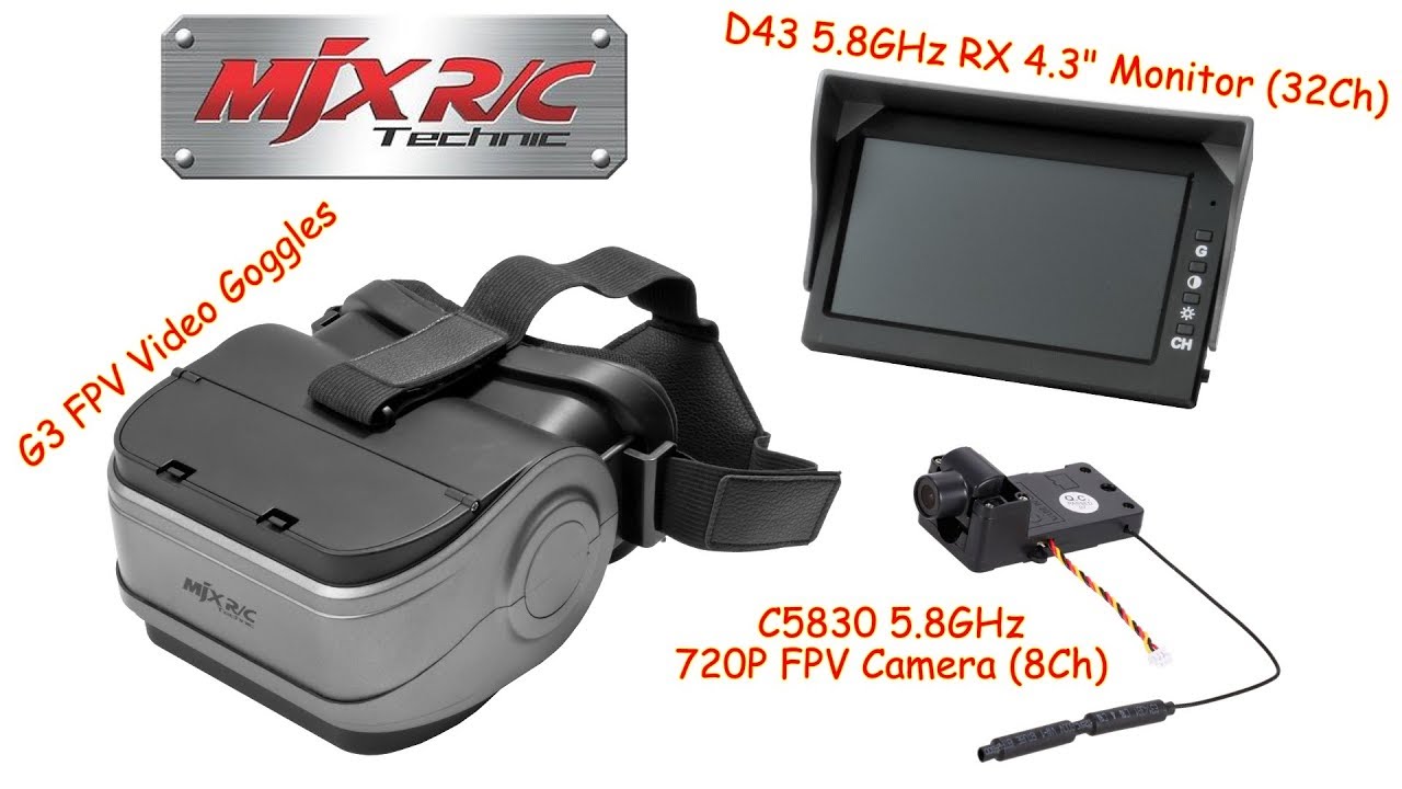MJX G3 Goggles, D43 5.8GHz RX 4.3