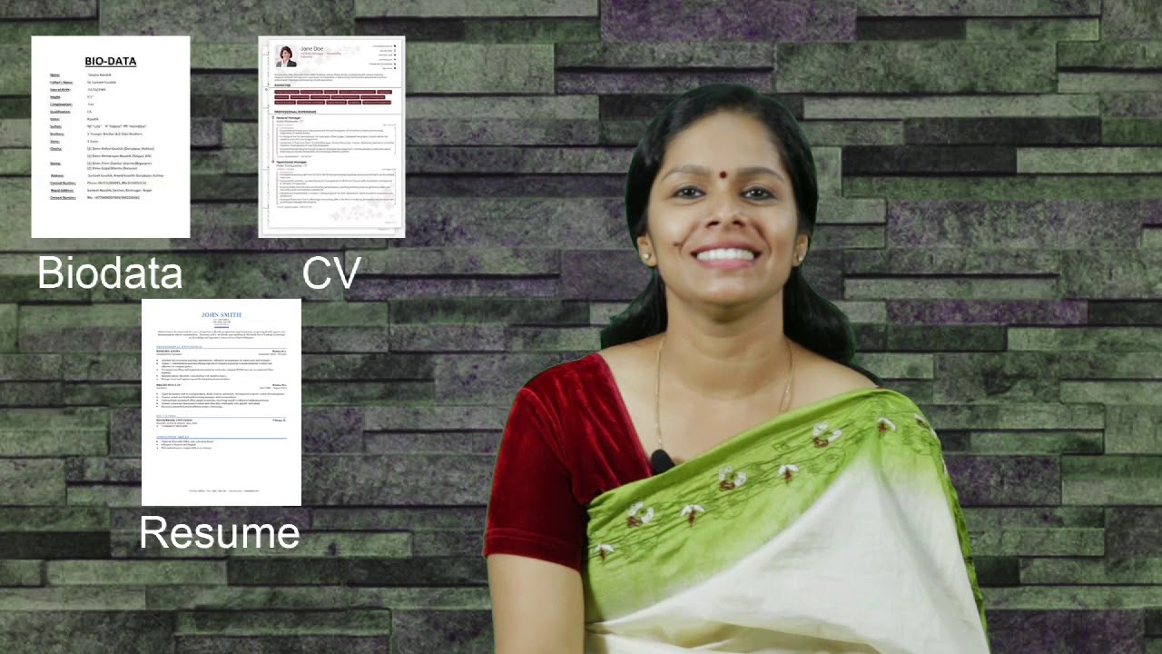 Resume, CV and Biodata..Do you know their difference???