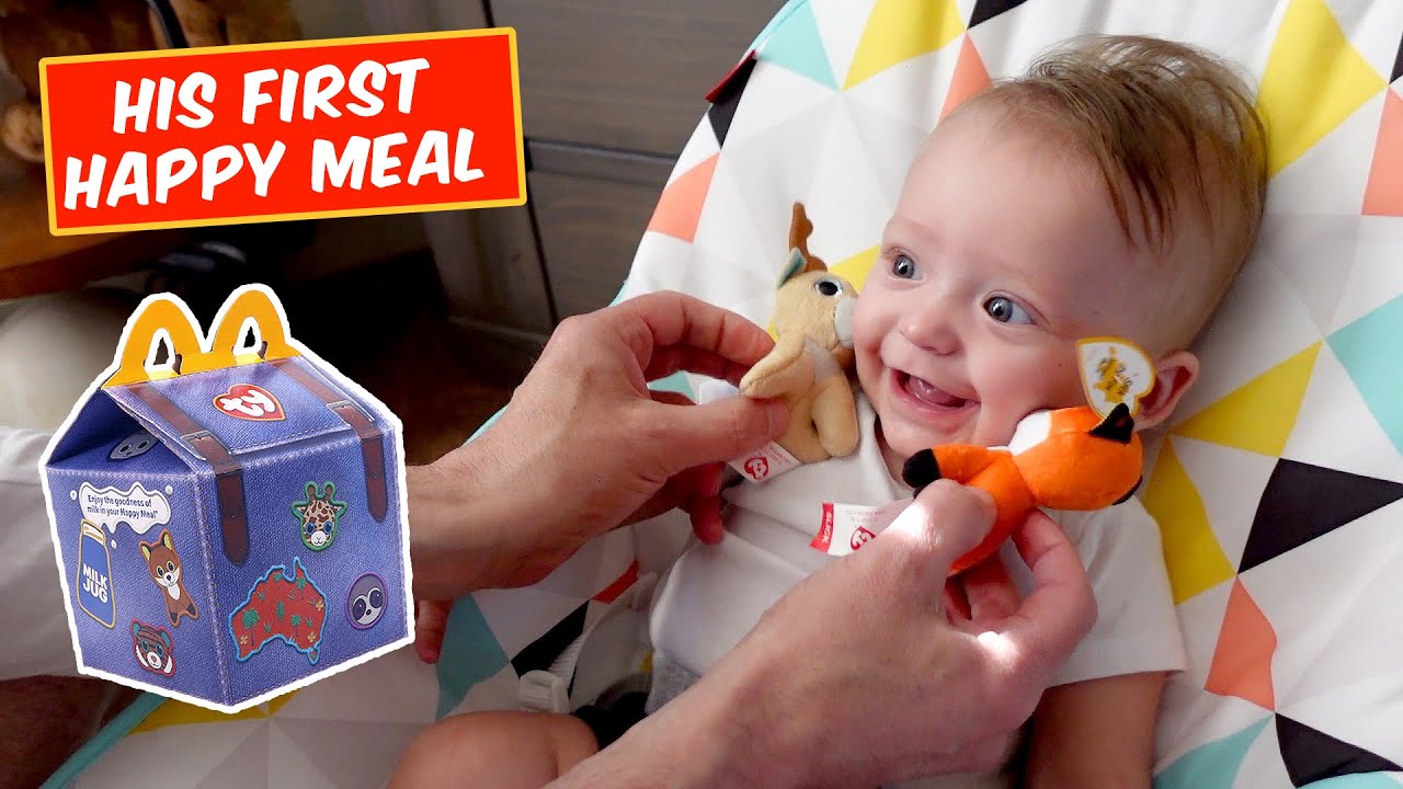 Jameson's First McDonalds Happy Meal Toy | TY Teenie Beanie Boo's Unboxing