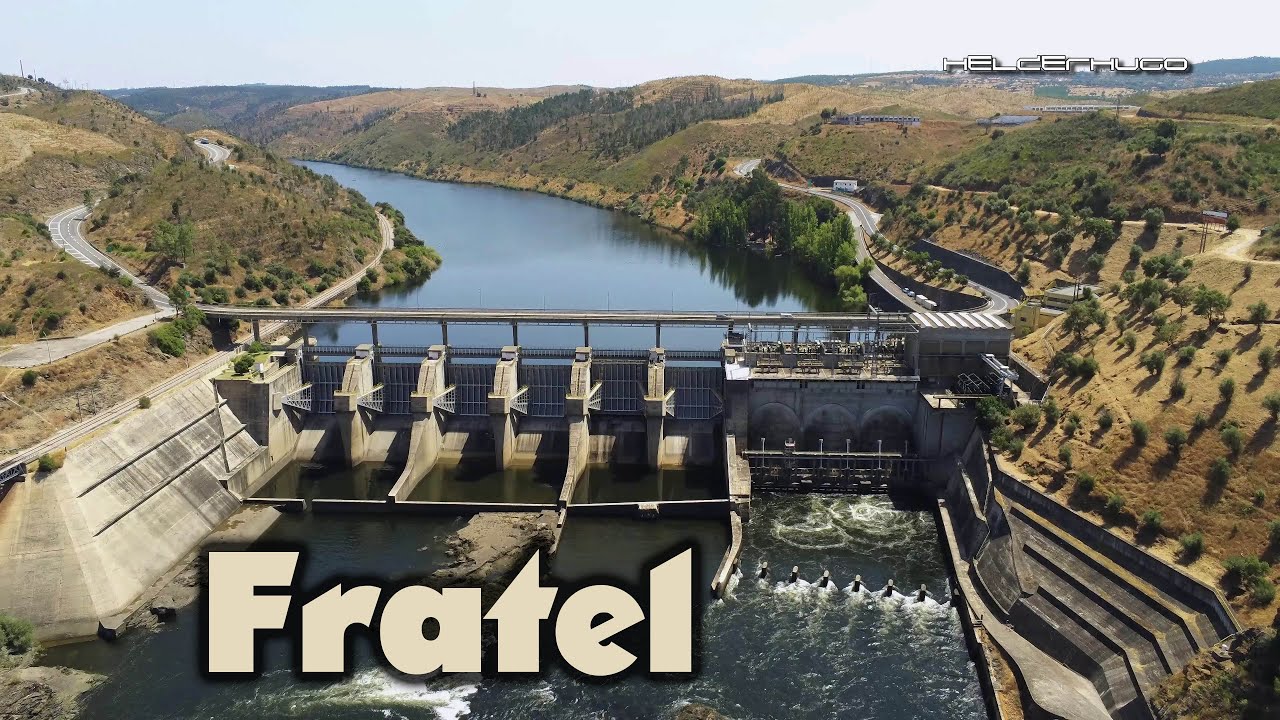 Barragem de Fratel vista a&eacute;rea