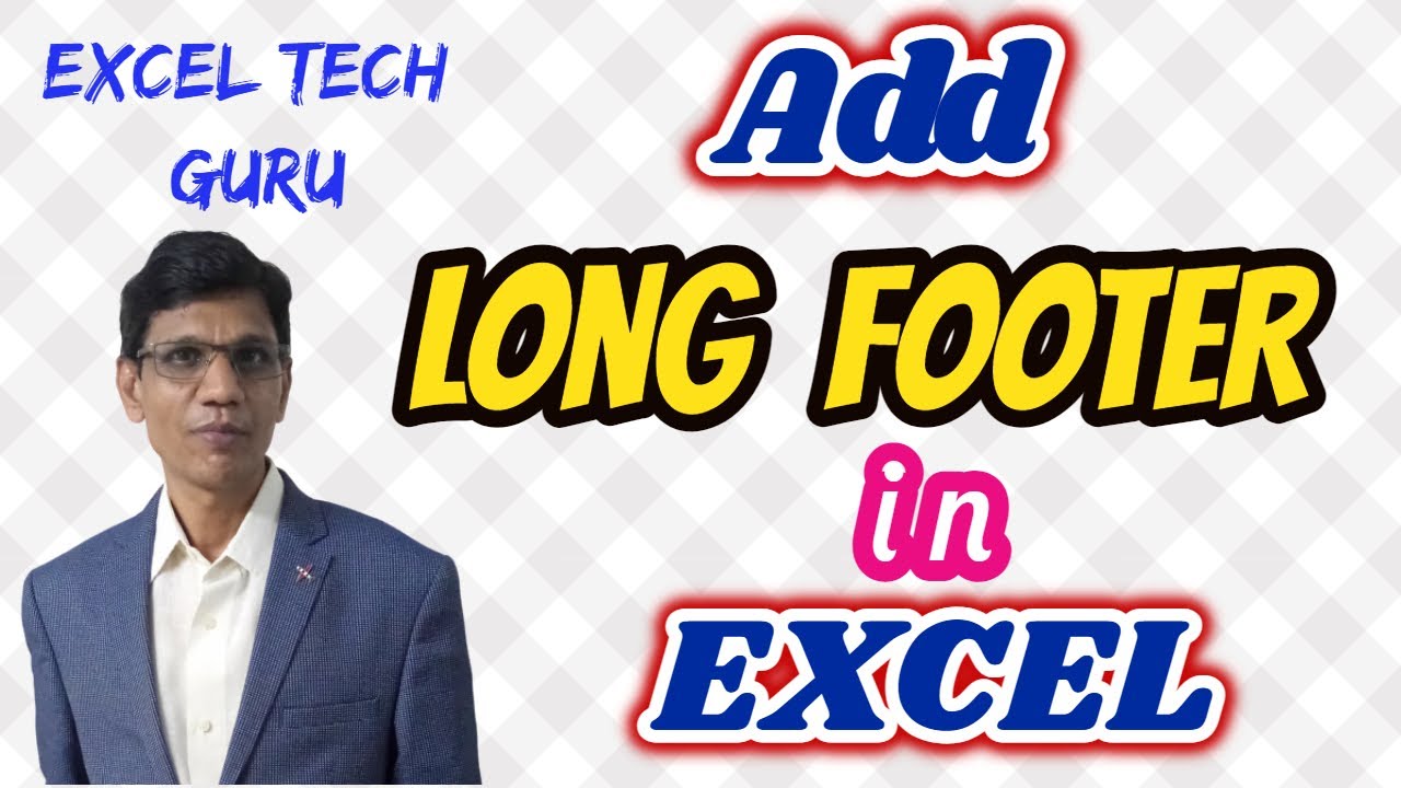 Long footer in Excel | Footer more then 255 character in excel (1103)