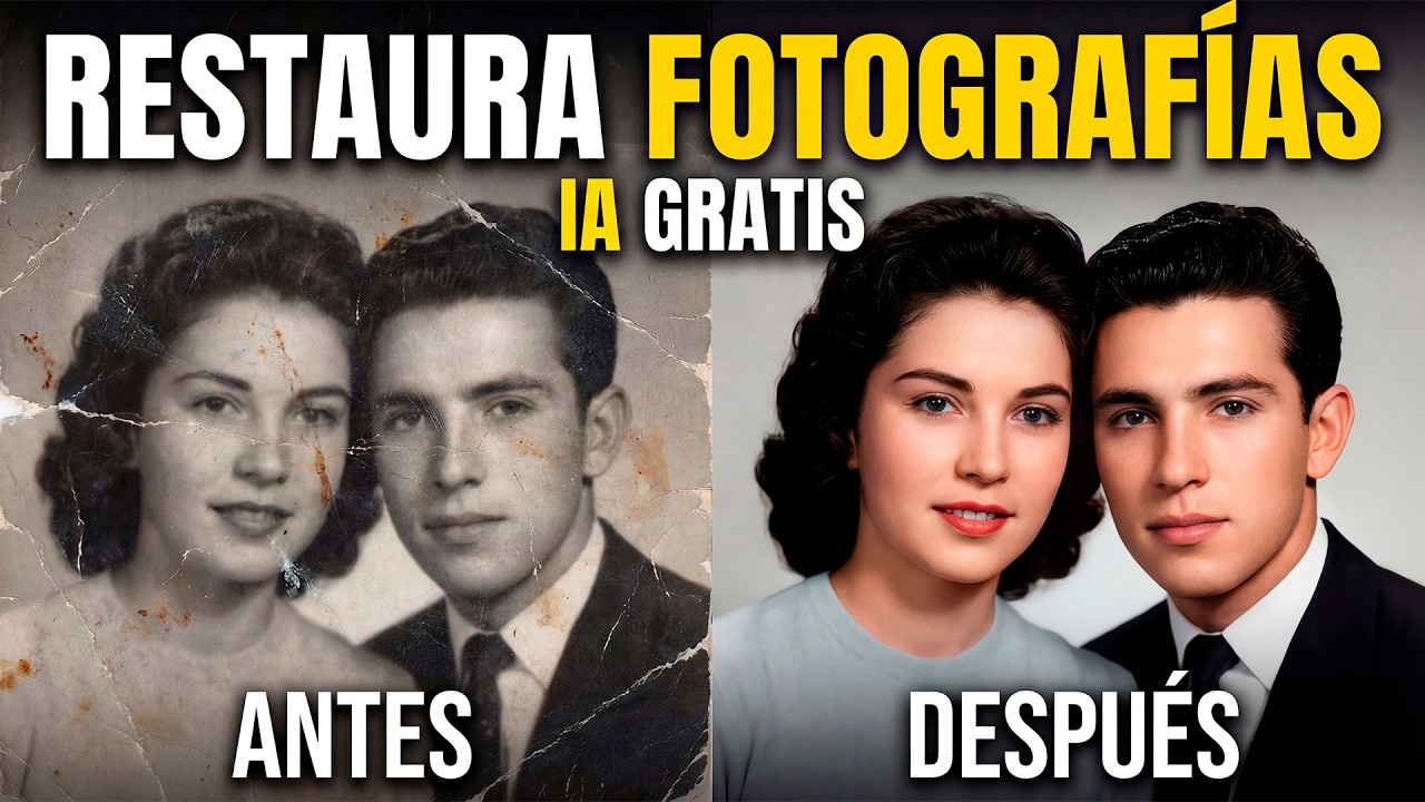 Restaura Fotos Antiguas y Dañadas con IA GRATIS en Segundos (Calidad 4K)