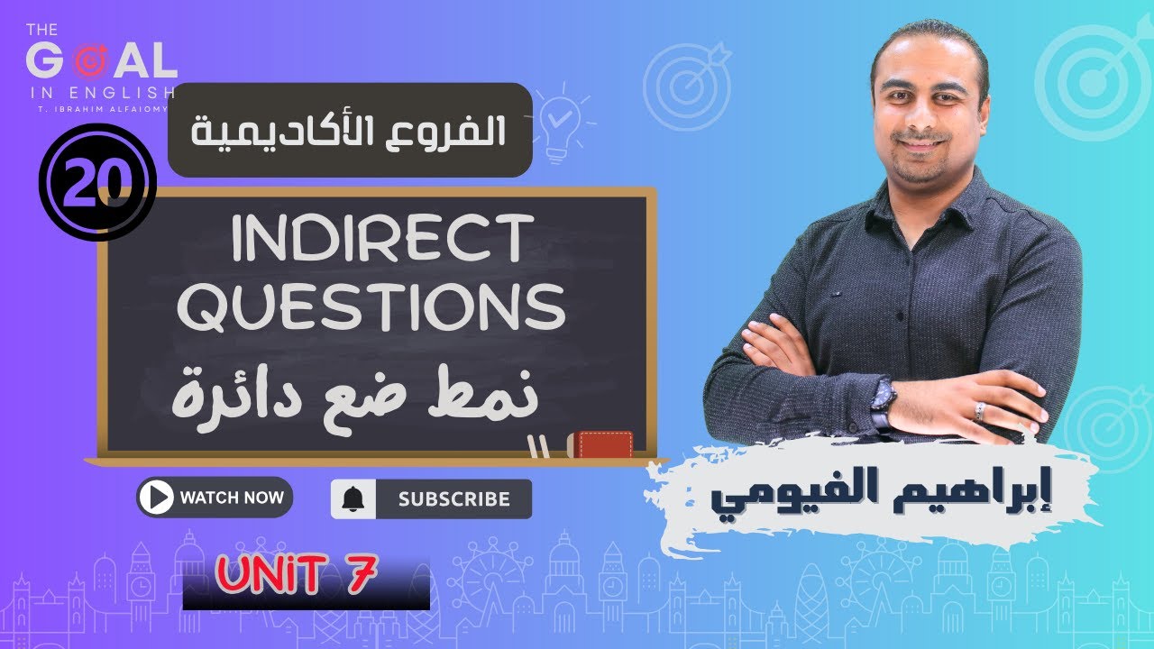 توجيهي 2007 |20 | الأسئلة غير المباشرة Indirect Questions ( ضع دائرة )  (أ. إبراهيم الفيومي )