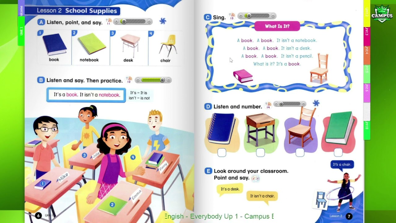 Everybody up 1 - Unit 1 - First day - Lesson 2 - School supplies