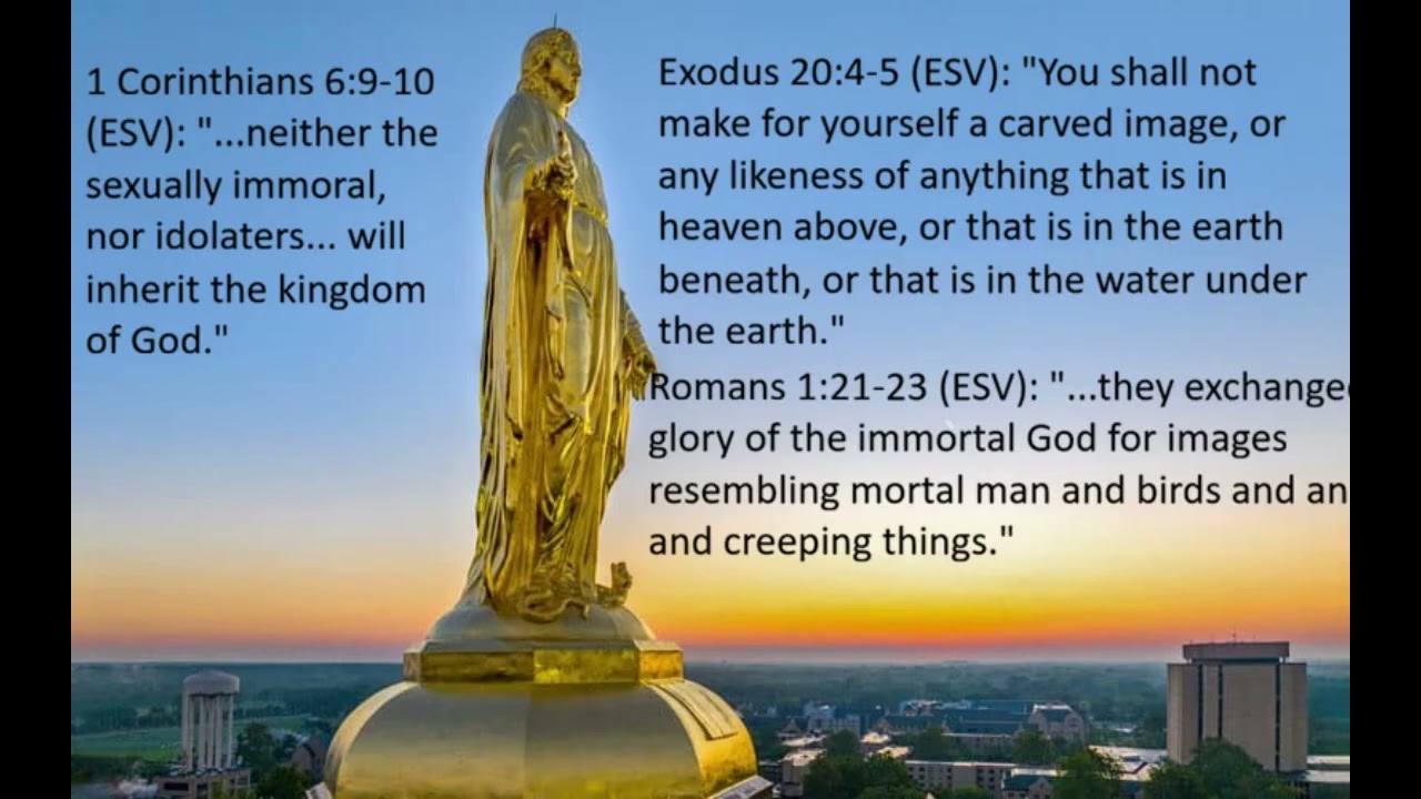 Song about the golden idol on top of Notre Dame (idolatry will send you to hell. Trust God.)