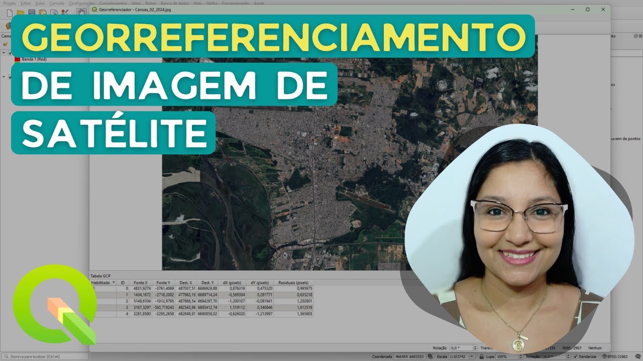 Georreferenciamento de imagem de satélite no QGIS - Atualizado 2025
