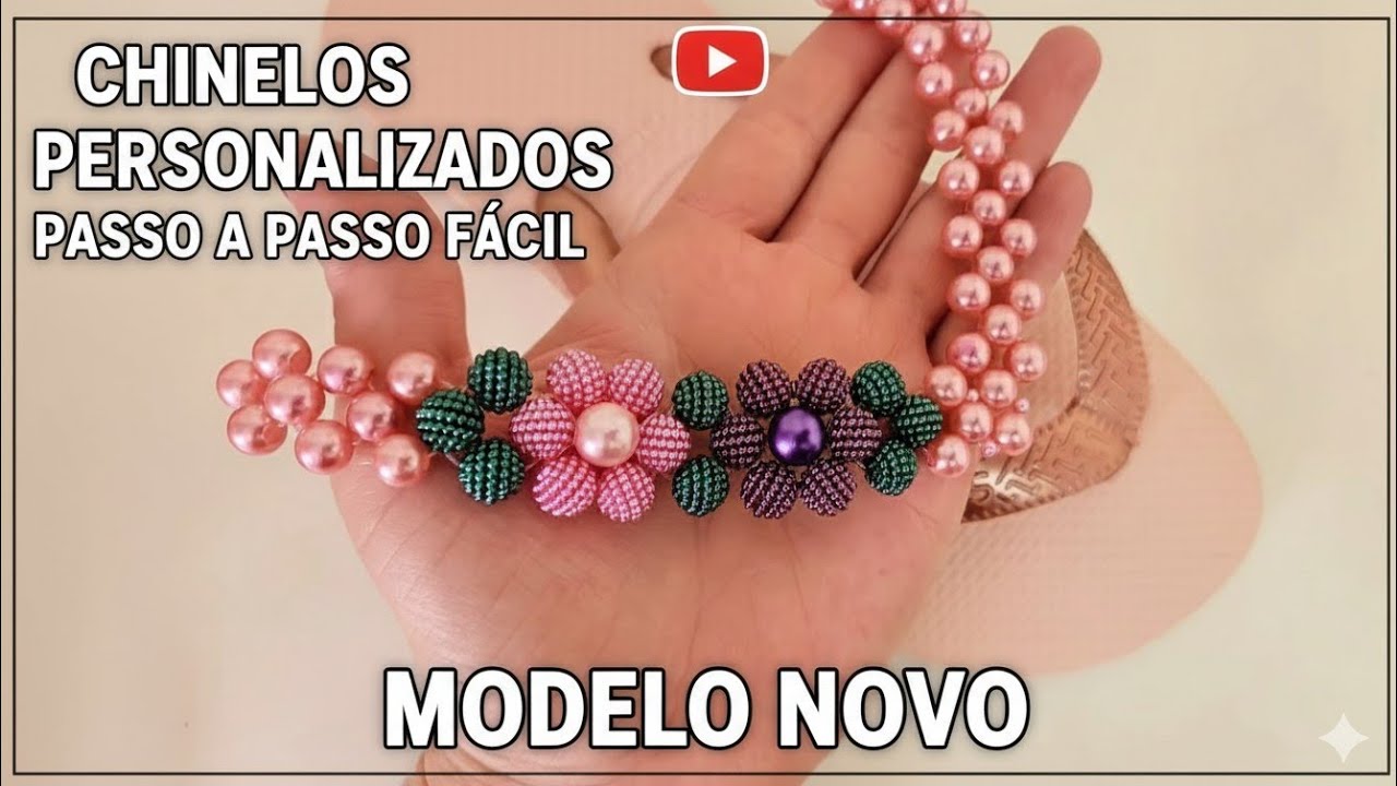 PASSO A PASSO | Modelo novo de chinelo com pérolas para começar 2026