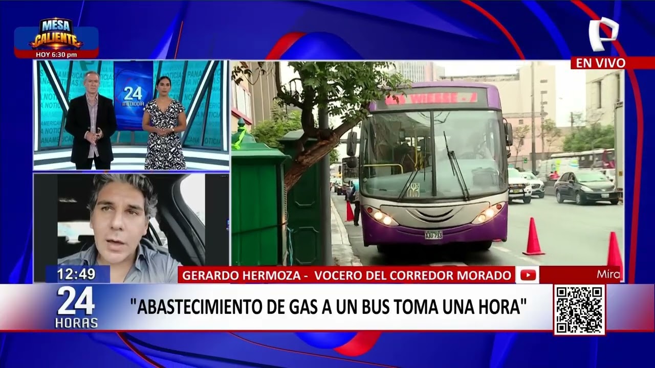Corredor Morado: crisis de GNV retrasa abastecimiento de buses y genera aglomeraciones en paraderos