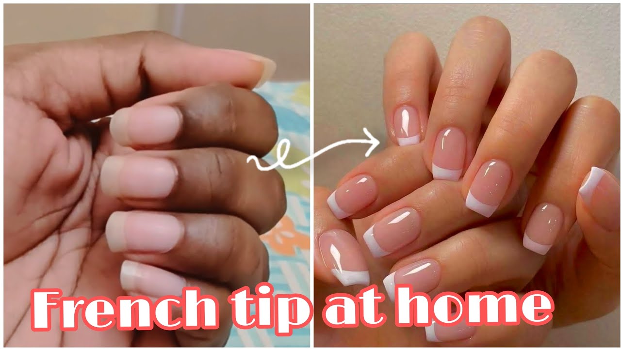 FRENCH TIP NAILS AT HOME | clean girl aesthetic 