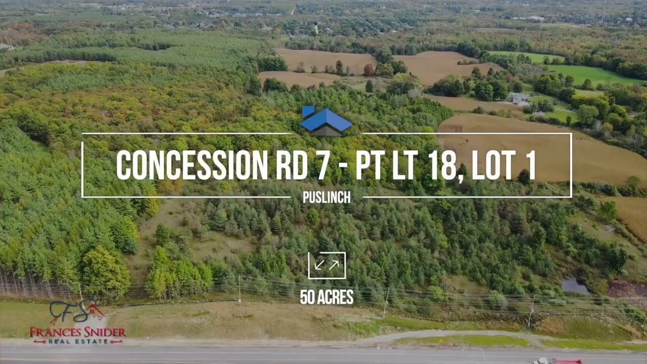 Beautiful 50 Acres in Puslinch – Prime Location with Endless Potential on Conc Rd 7 - SOLD!