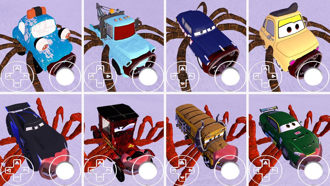 NIGEL CAR EATER,STERLING EATER,TAXI CAR,TOW MATER CAR,MONSTER EATER,MCQUEEN MONSTER,MCQUEEN SPIDER