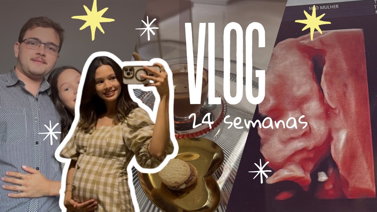 DAILY VLOG #1 - ULTRASSOM MORFOLÓGICO DA CLARA 💖 - 24 semanas