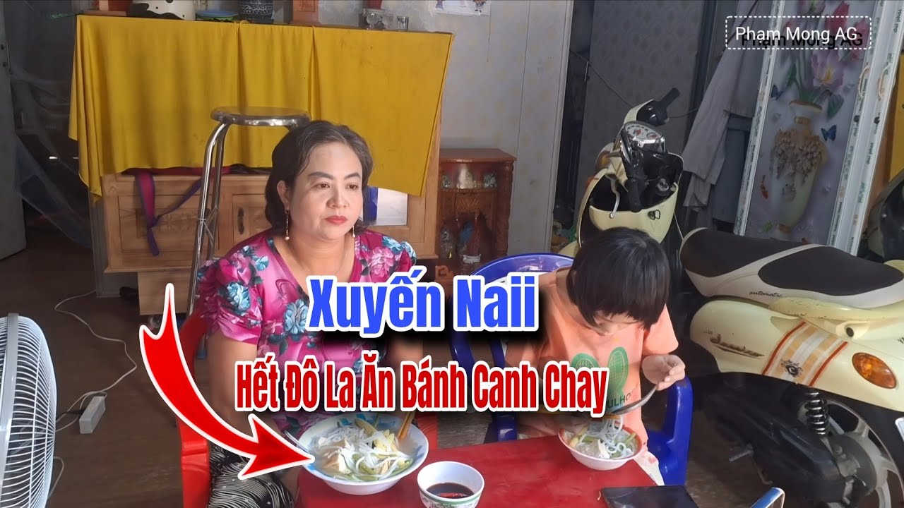 Xuyến Naii hết Đô La ăn uống tiết kiệm bánh canh chay 