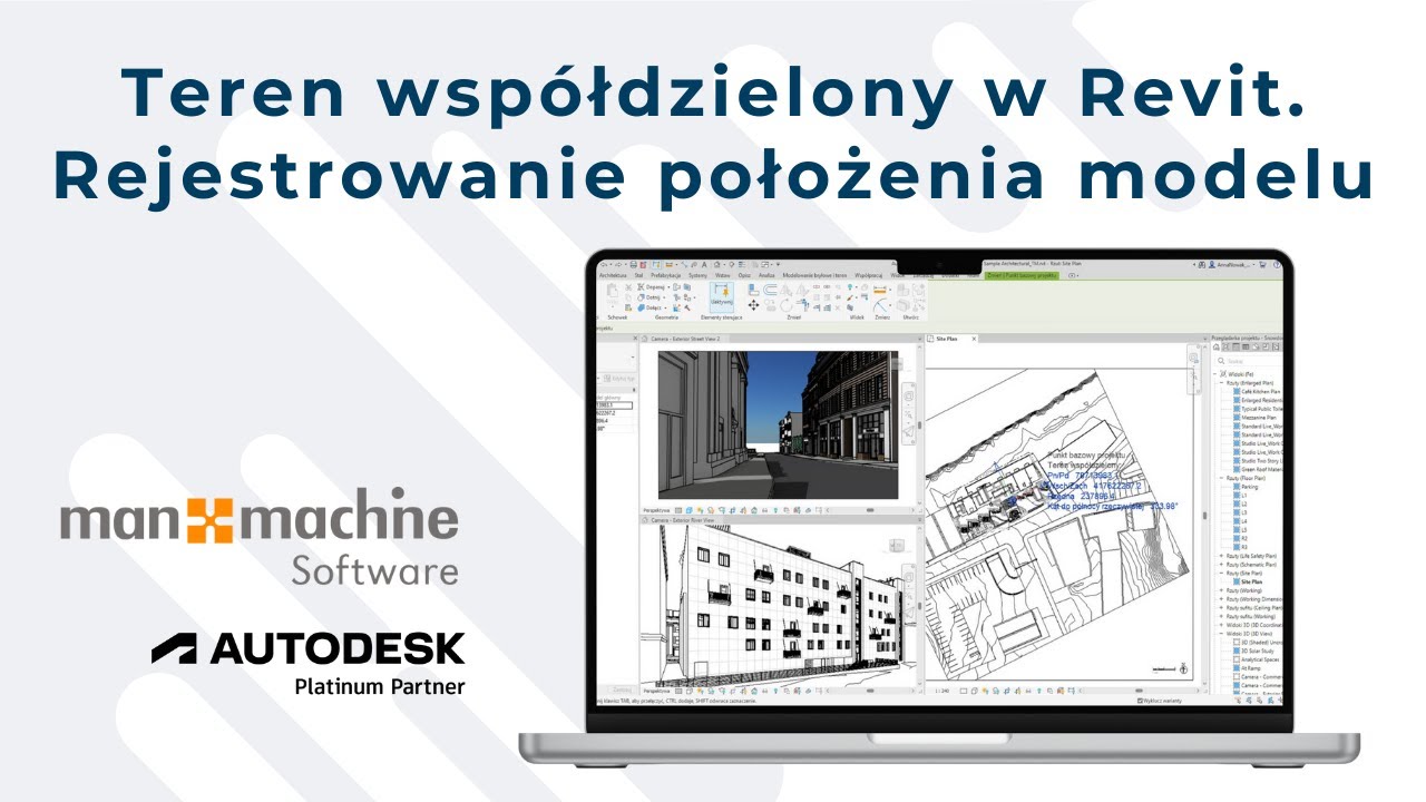 Teren współdzielony w Revit - rejestrowanie położenia modelu