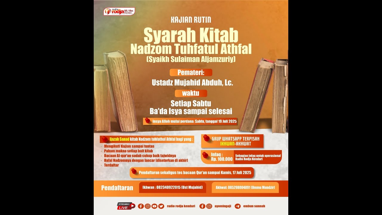 [LIVE]  Ustadz  Abu Ibrohim Irham , Lc