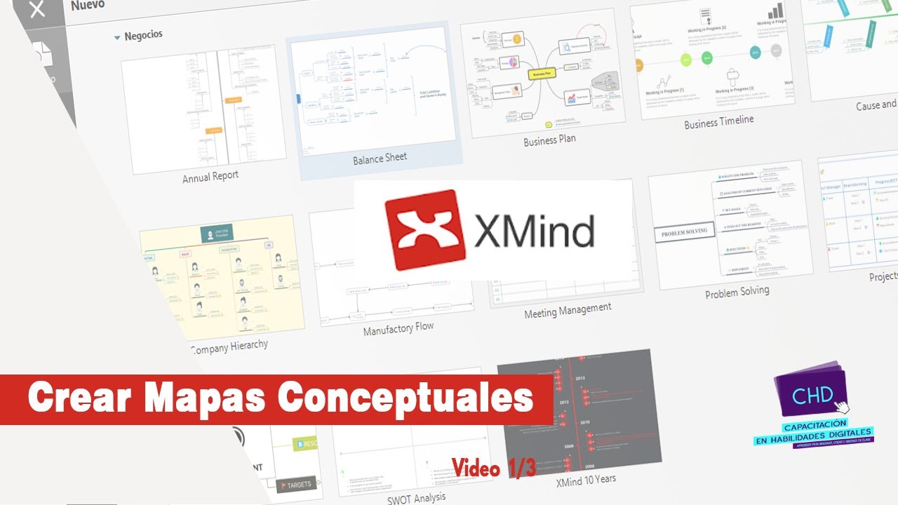 Crear Mapas Conceptuales con  Xmind Versión 8  1/3