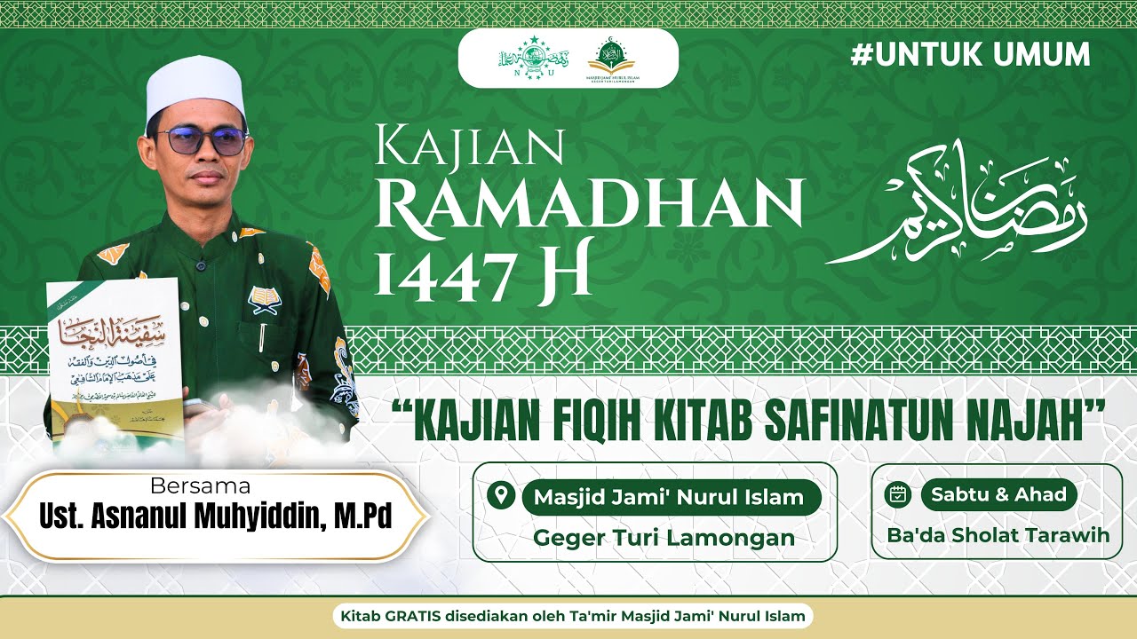 💠KAJIAN FIQIH KITAB SAFINATUN NAJAH || Bersama 