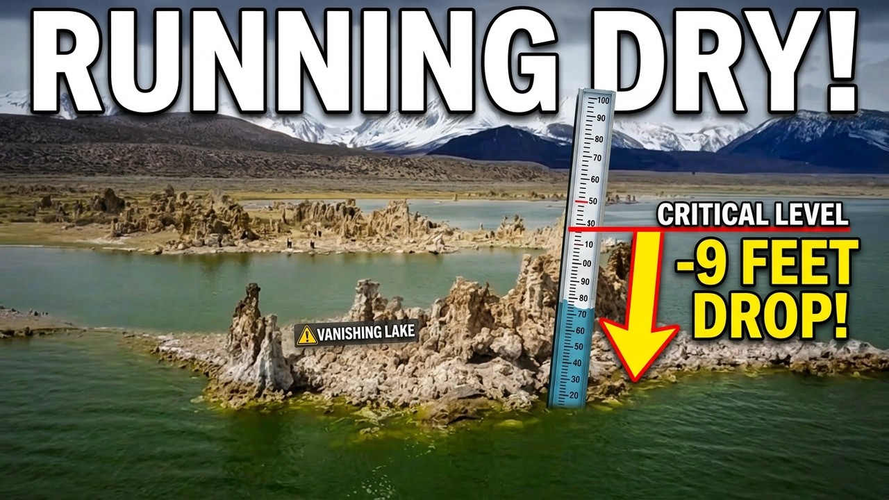 California's Lake Mono Drops 9 FEET Below CRITICAL Level As LA DRAINS Water — Iconic Lake VANISHING
