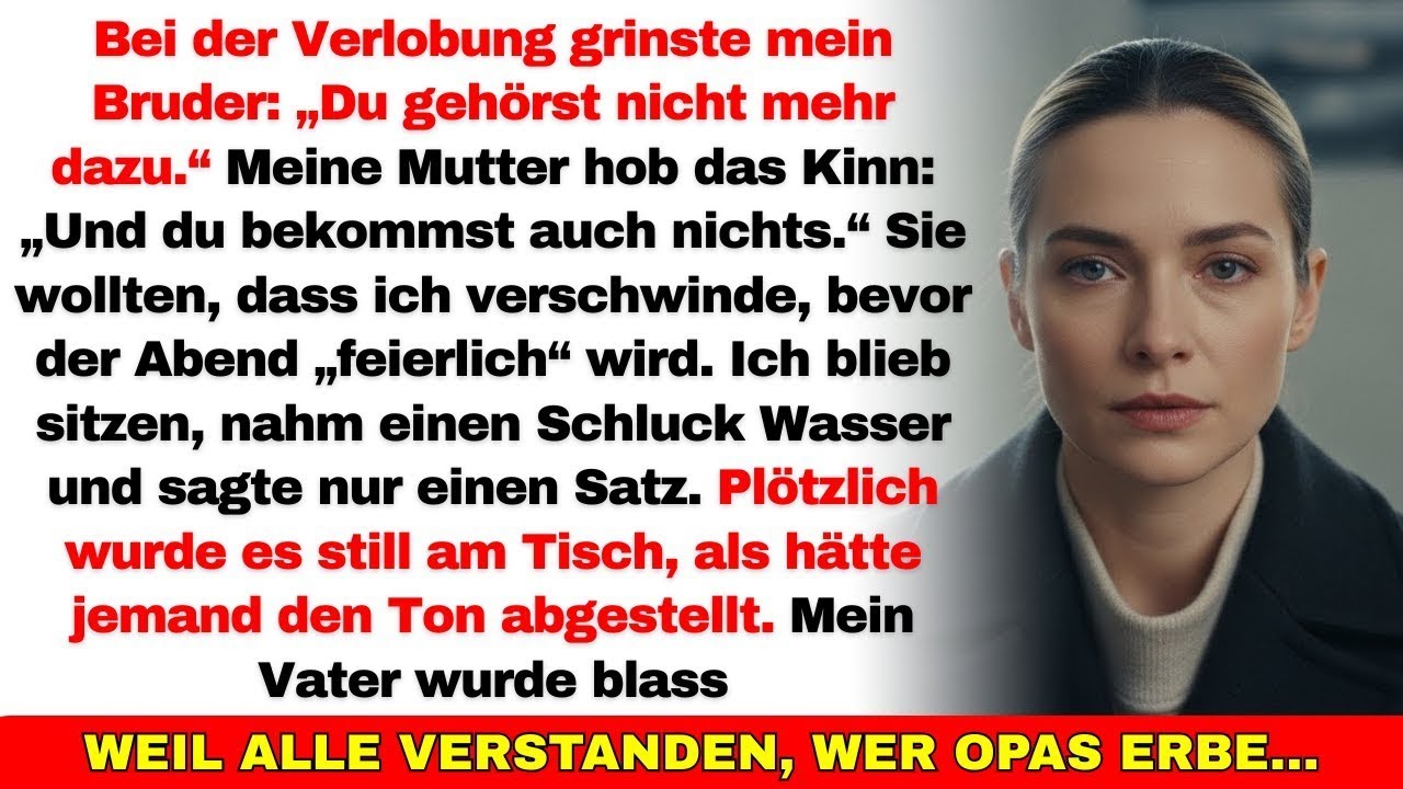 Sie demütigten mich bei der Verlobung — ich sagte nur einen Satz über Opas Erbe, und …