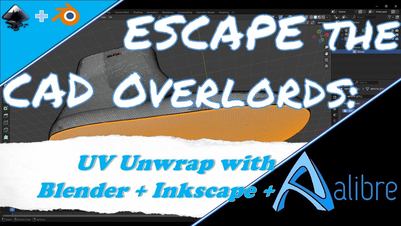 ESCAPE the CAD Overlords: UV Unwrap with Alibre & Free Tools