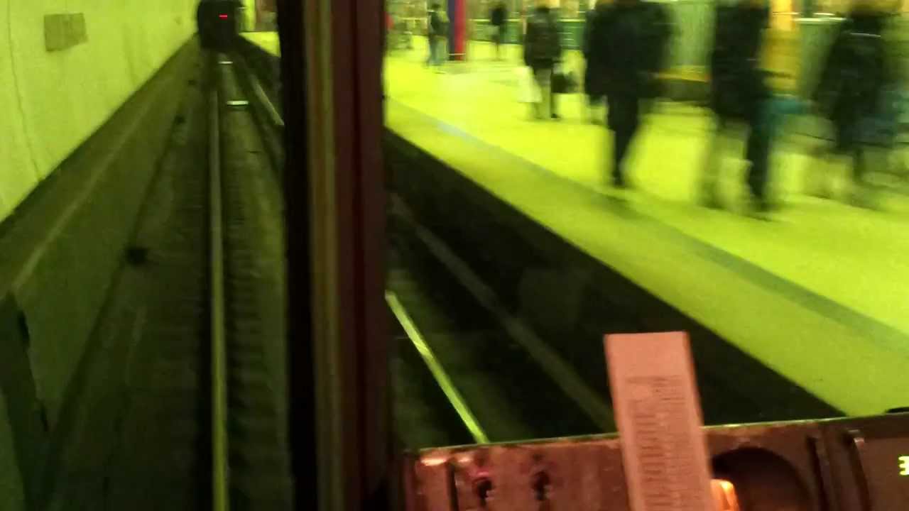 Оборот метропоезда (из кабины), Алтуфьево