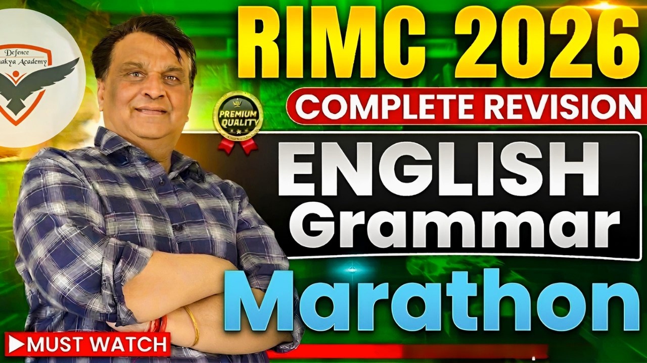 RIMC English Grammar Complete Marathon 💥 All Rules + PYQs | RIMC Exam Strategy#RIMC #RIMCExam