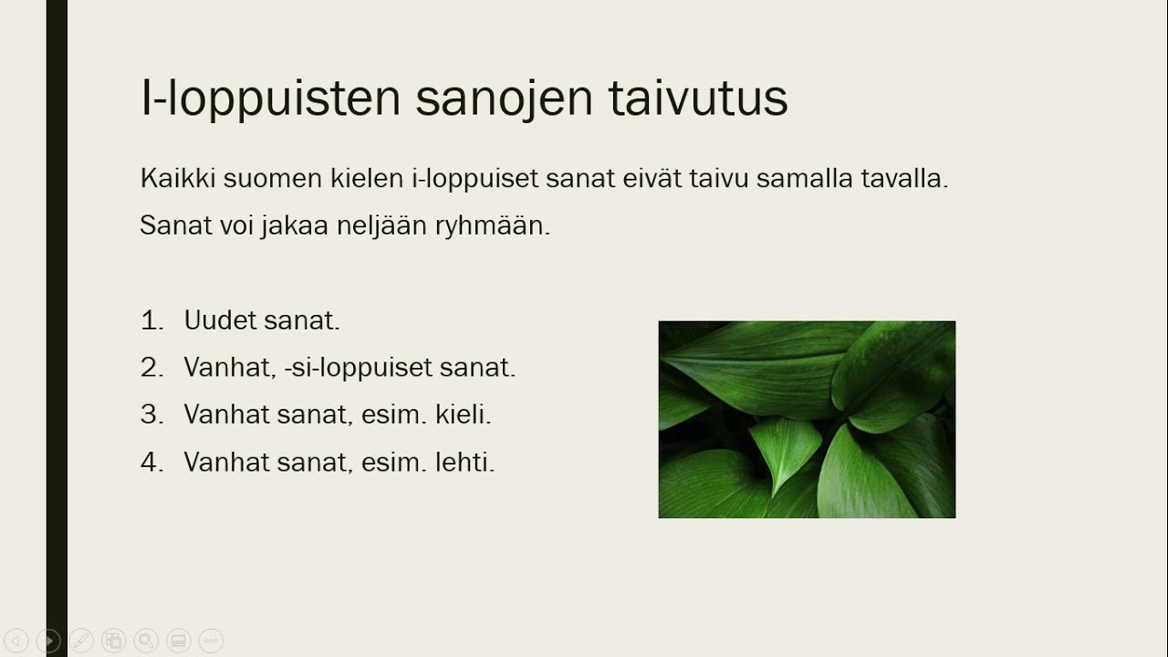i loppuiset sanat