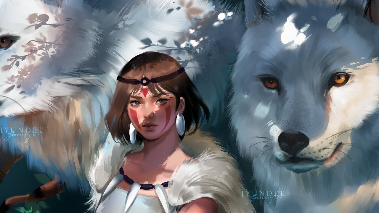 Digital Painting San: Princess Mononoke
