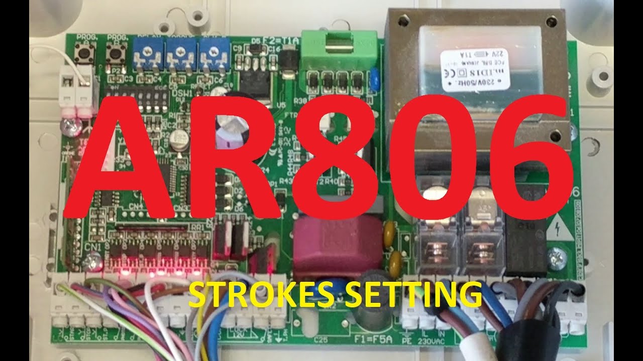 AR806 swing gate board - Tutorial for strokes settings